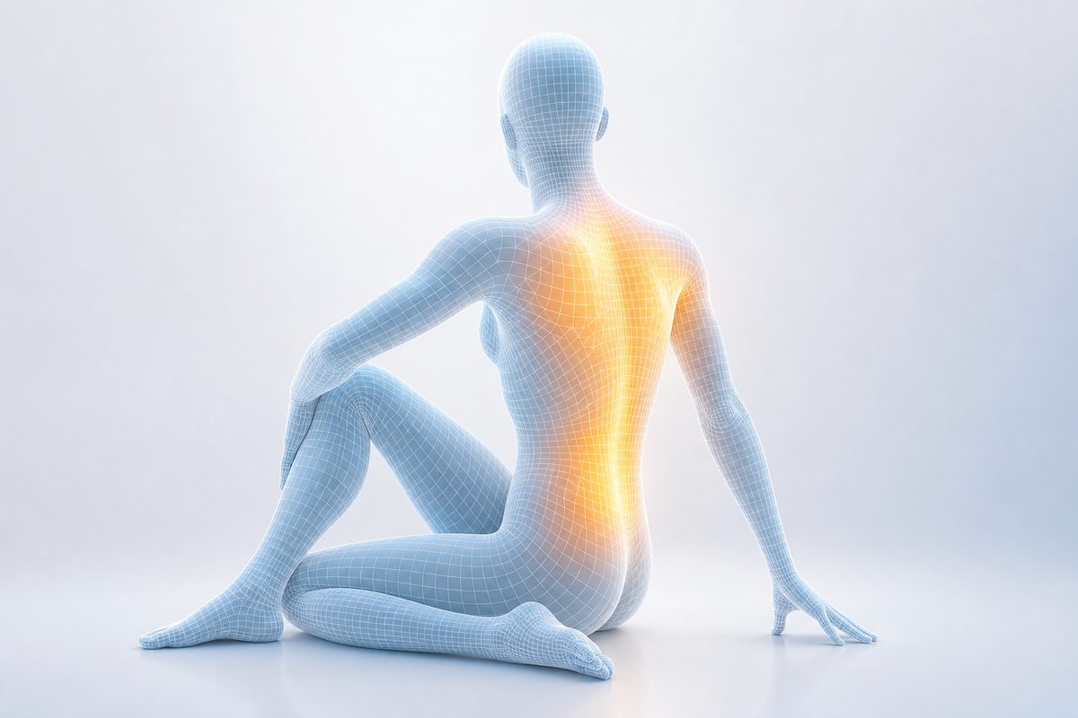 Klassische Massage – Wireframe-Darstellung